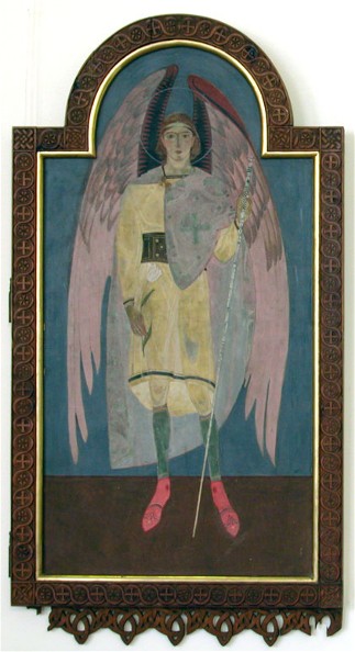 Image - Petro Kholodny: Icon of Archangel Gabriel from the iconostasis in the Holy Spirit Chapel of the Greek Catholic Theological Seminary in Lviv (1920s).